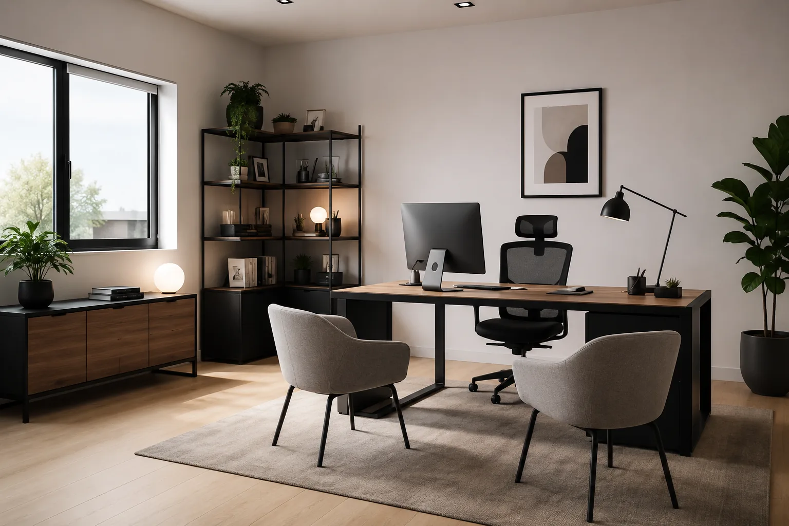 AI-staged home office placeholder