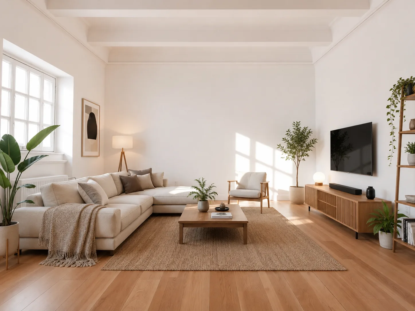 Room staged with AI furniture